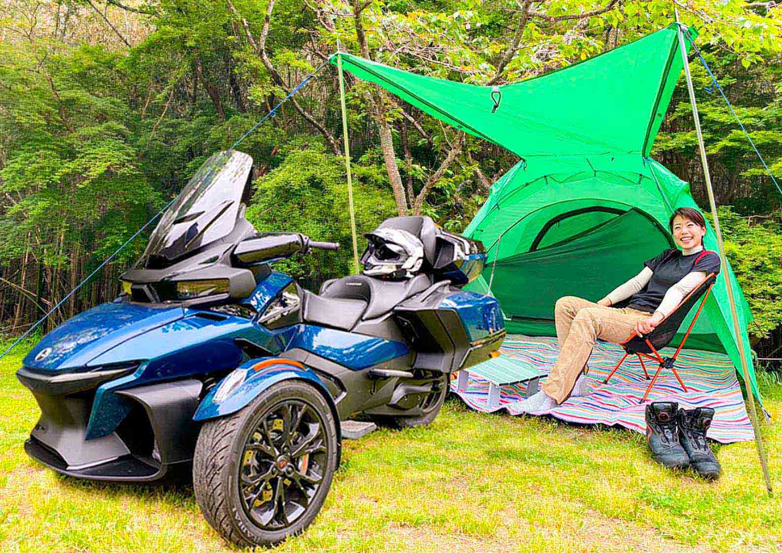 「Can-Am Spyder RT」　 カンナム スパイダーでキャンプツーリング　（水上バイク）ジェットスキー